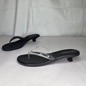 NWT Jeffrey Campbell Women's Lollipop Jelly Kitten-Heel Thong Sandals